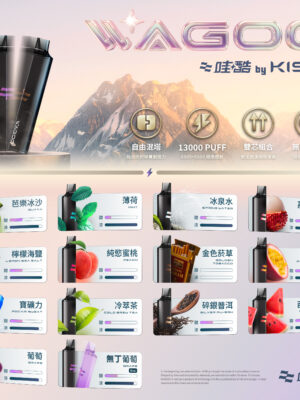 迪拜爆款【WAGOO❣️哇酷拋棄式6500口❣️】by KIS5 的高端品牌 滿10送1